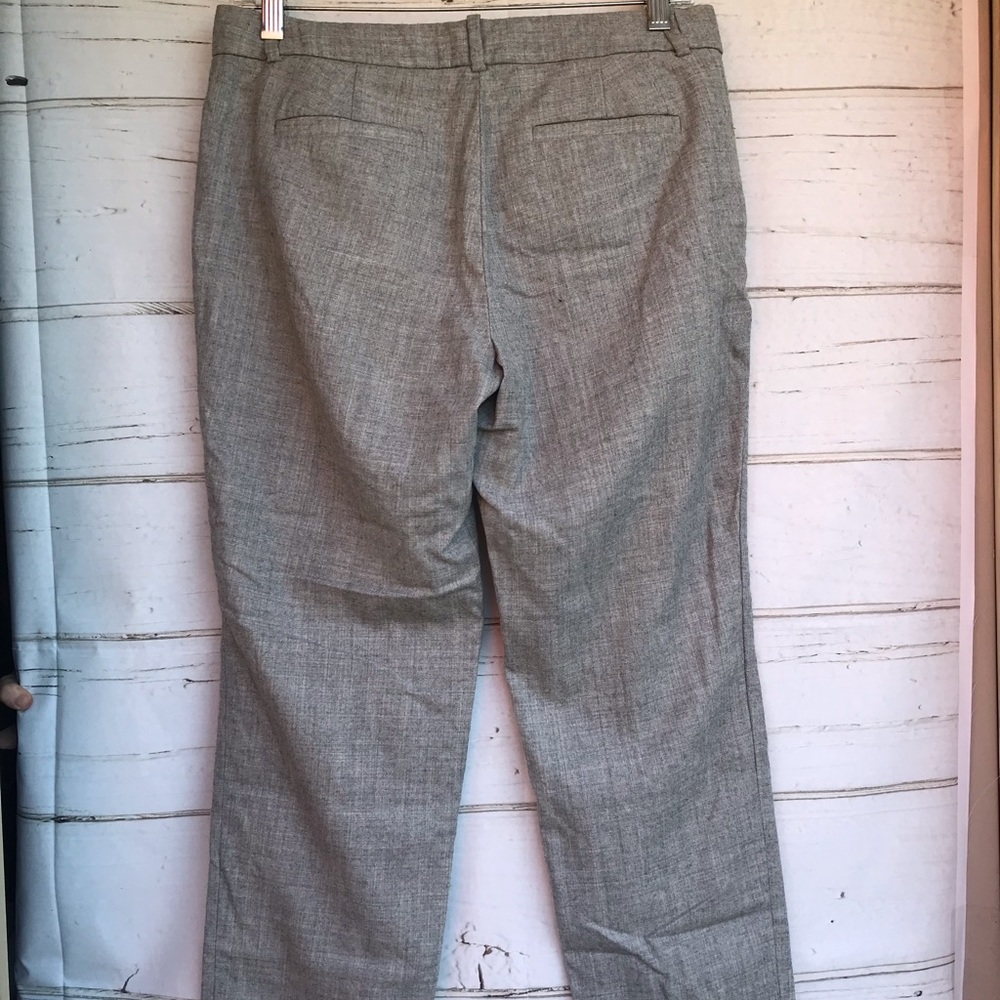 j crew cafe capri gray trouser pants wool size 2
